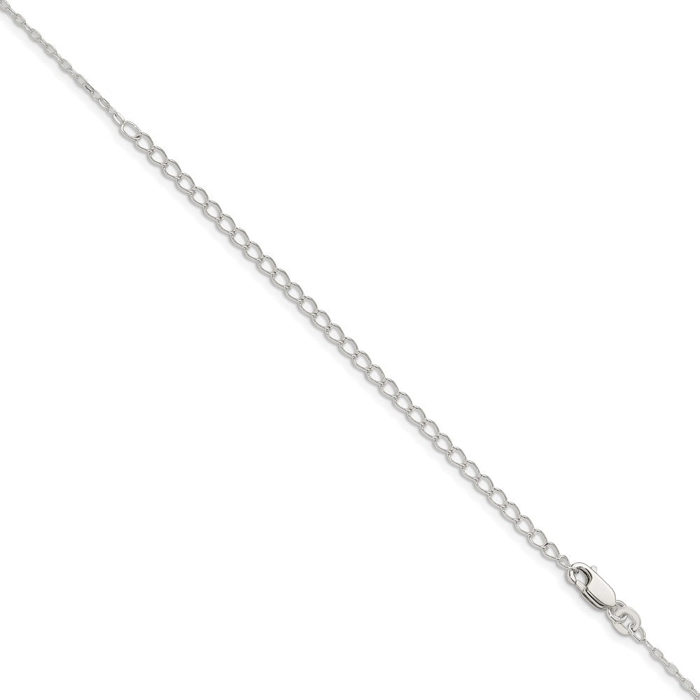 Sterling Silver 1.4mm Flat Oval Cable Chain w/4in ext.