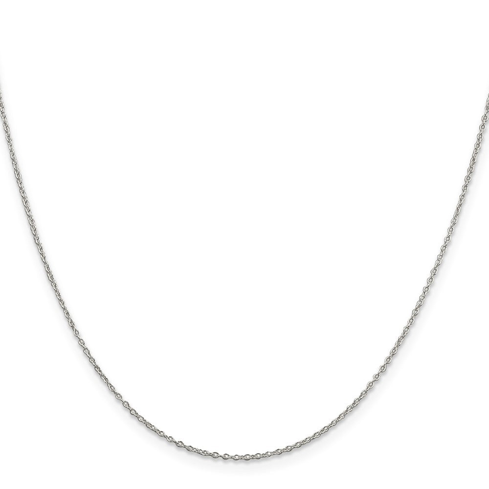 Sterling Silver Rhodium-plated 1.1mm Forzantina Cable Chain w/4in ext.
