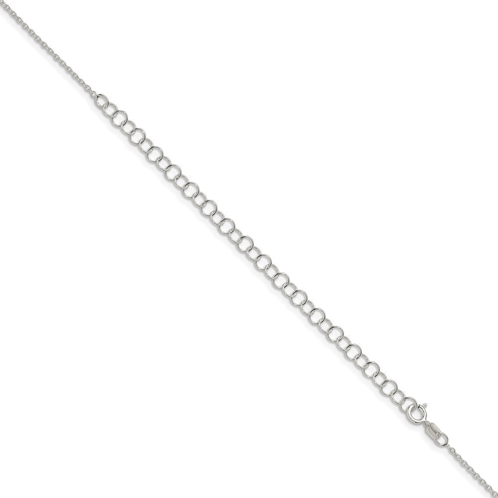 Sterling Silver 1.30mm Forzantina Cable Chain w/4in ext.
