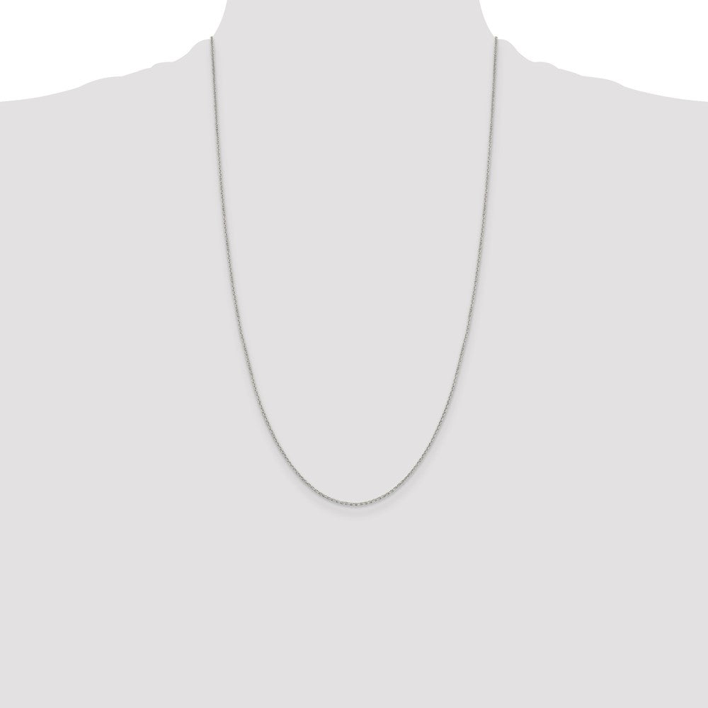 Sterling Silver 1.25mm Diamond-cut Forzantina Cable Chain
