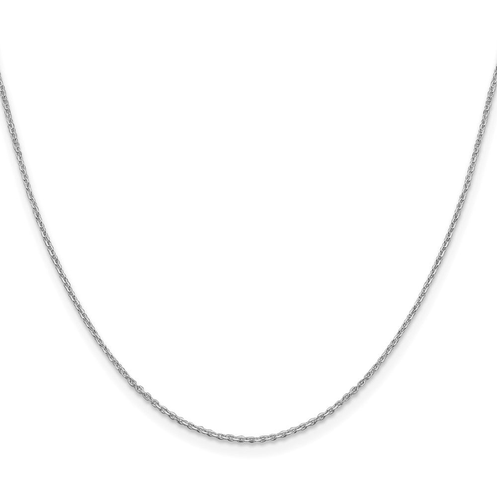 Sterling Silver Rhodium-plated 1.25mm Diamond-cut Forzantina Cable Chain