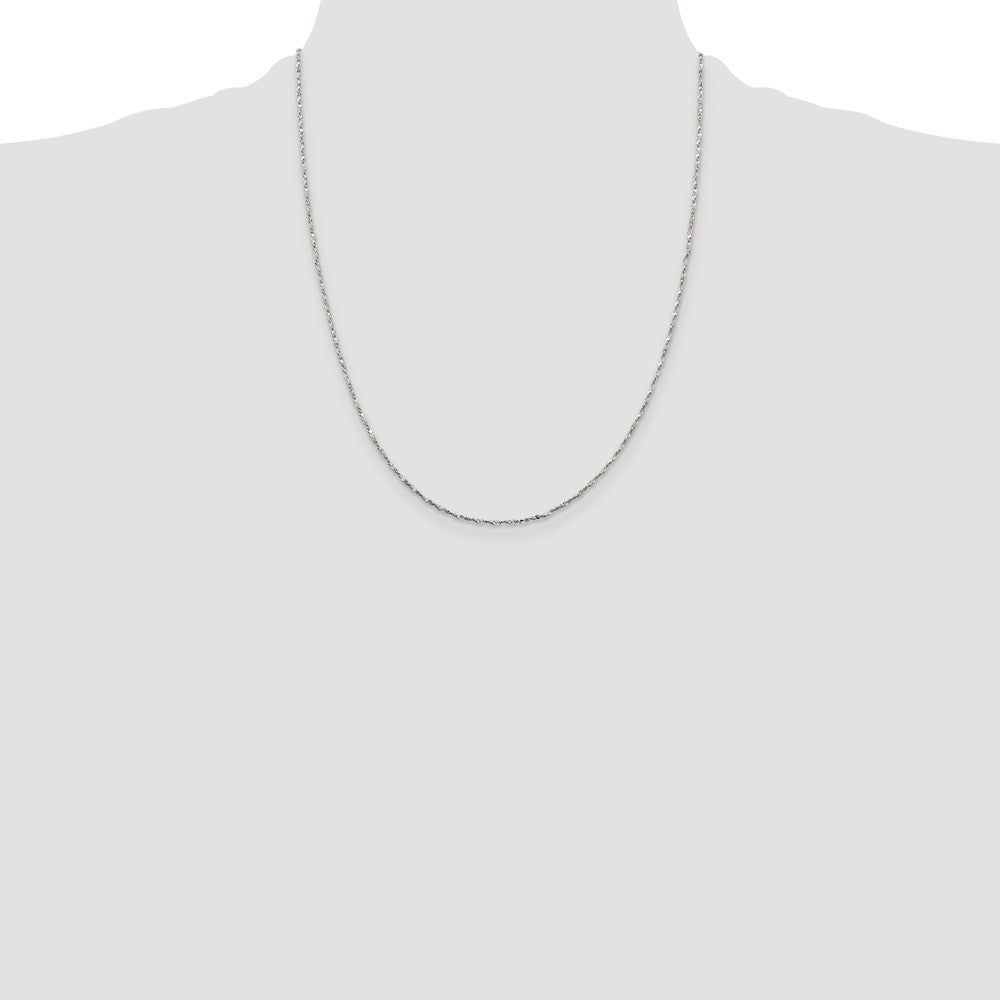 Sterling Silver 1.2mm Twisted Serpentine Chain