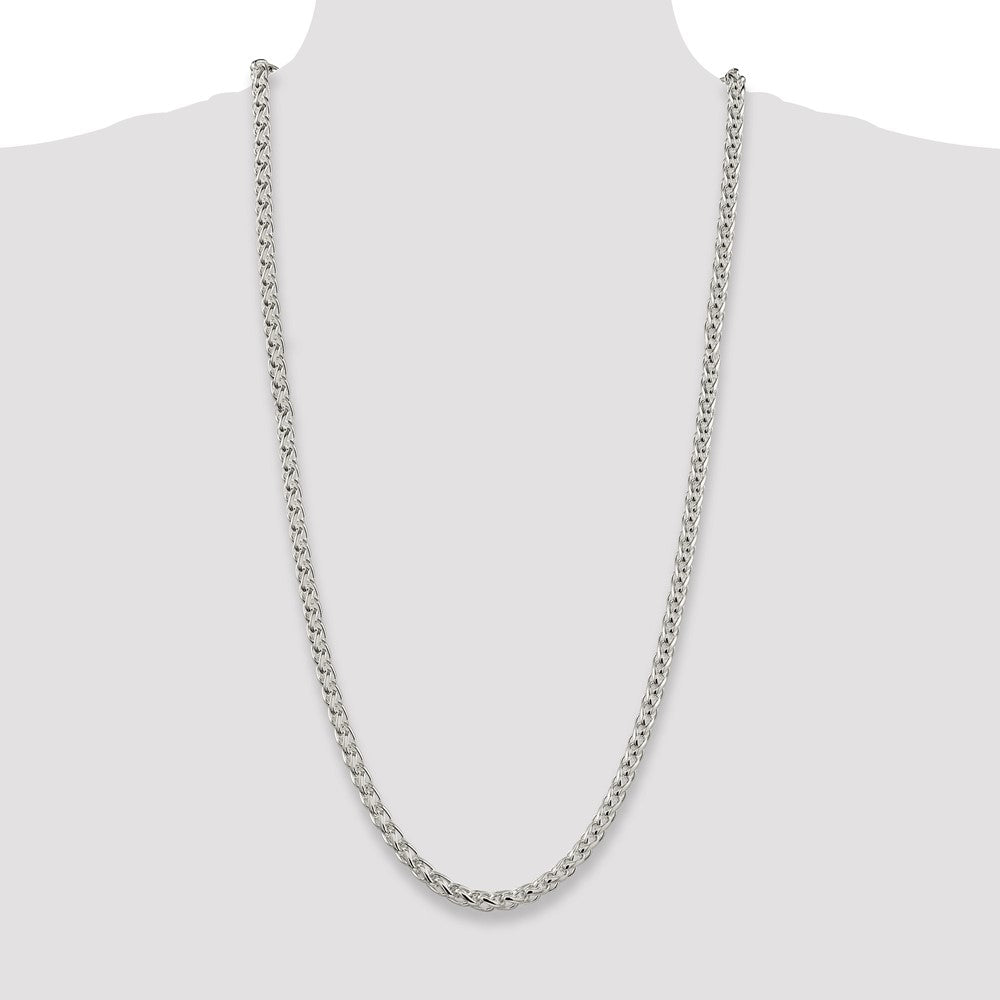 Sterling Silver 6mm Round Spiga Chain