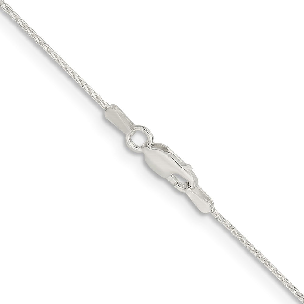 Sterling Silver .95mm Diamond-cut Round Spiga Chain