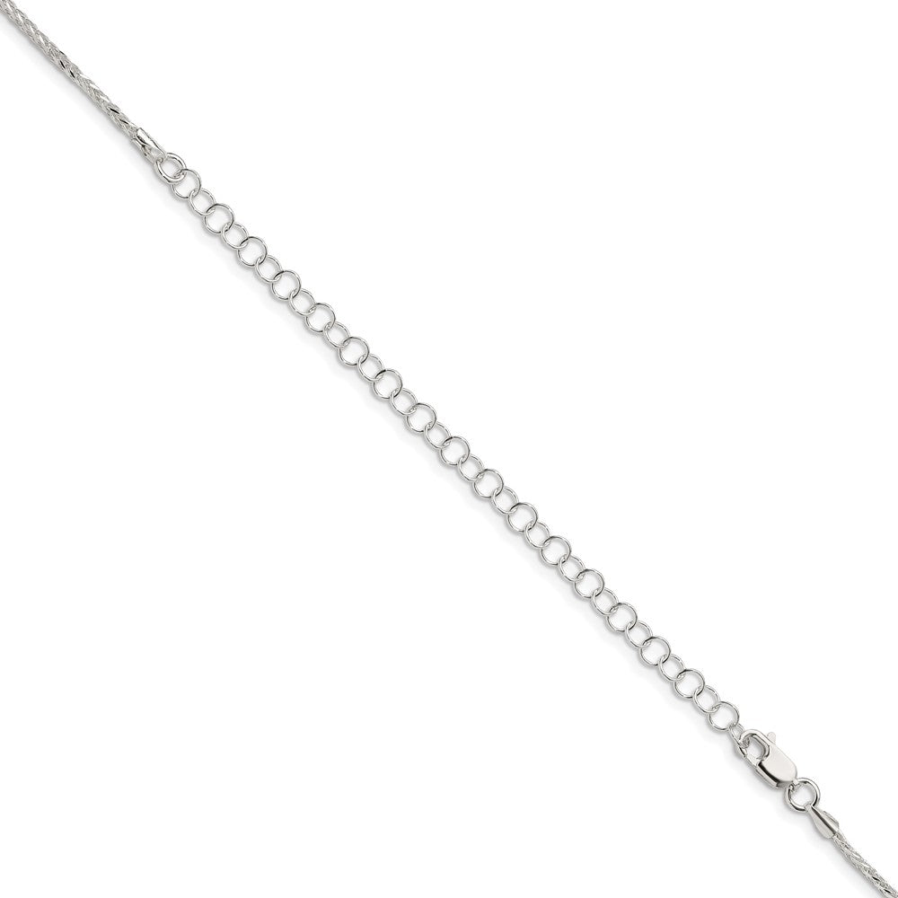 Sterling Silver 1.45mm Diamond-cut Round Spiga Chain w/4in ext.
