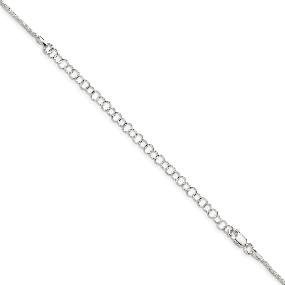 Sterling Silver 1.7mm Diamond-cut Round Spiga Chain w/4in ext.