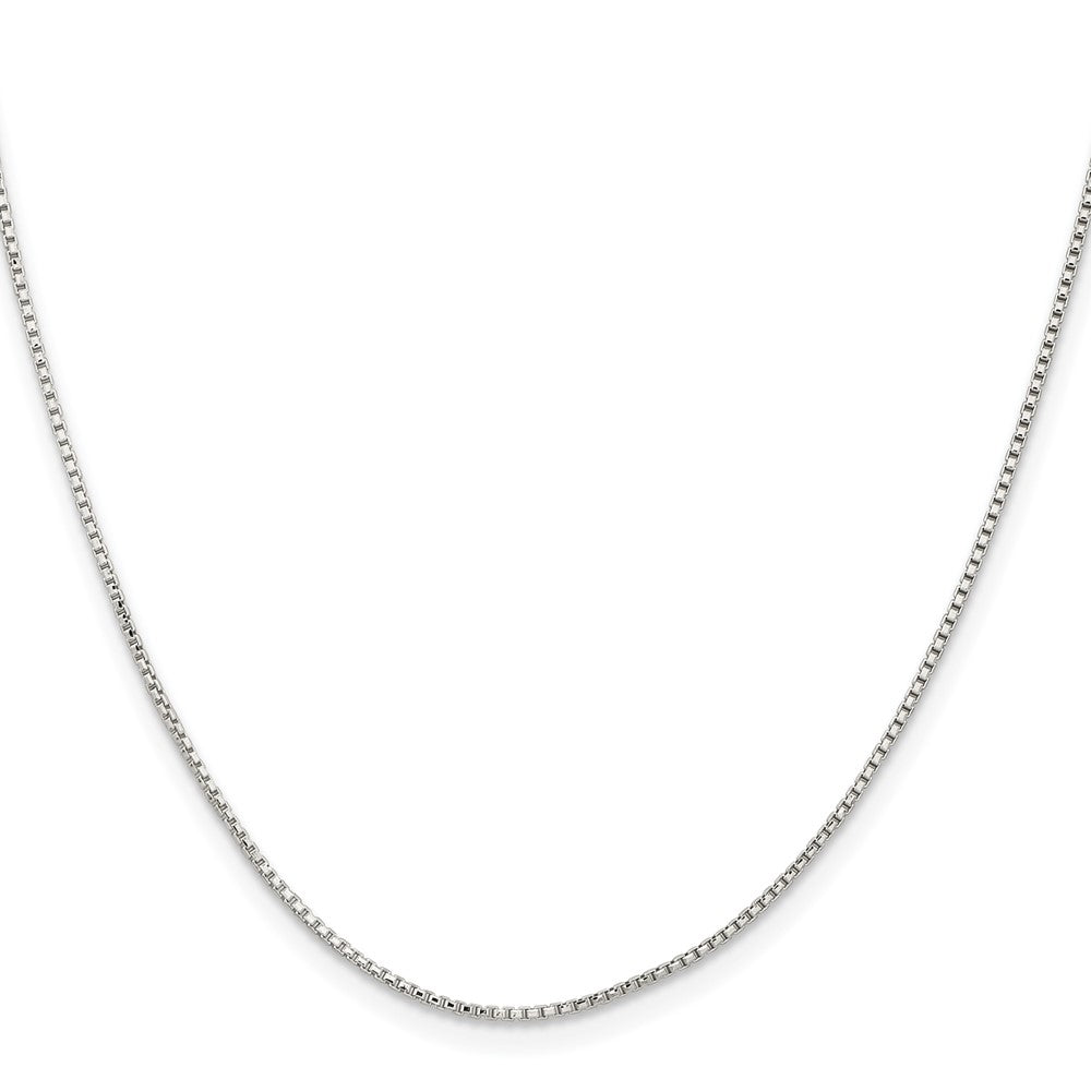 Sterling Silver 1.1mm Diamond-cut Round Box Chain w/4in ext.