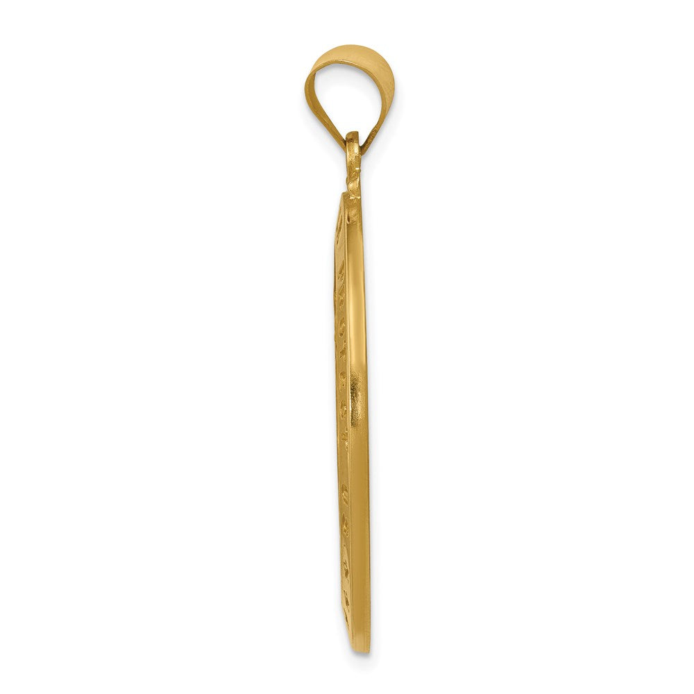 14k Saint Christopher Medal Hollow Pendant