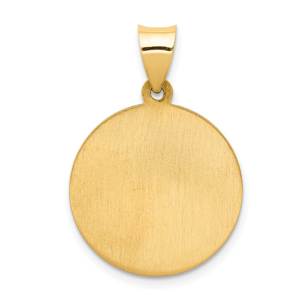 14k Guardian Angel Medal Hollow Pendant