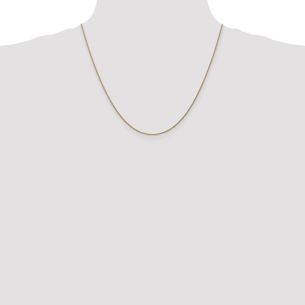 14K Rose Gold 20 inch 1.05mm Diamond-cut Spiga with Spring Ring Clasp Chain