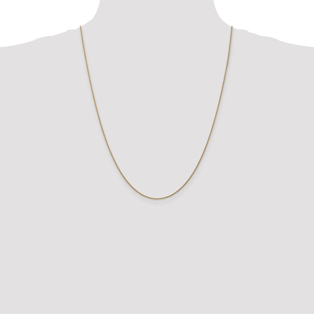 14K Rose Gold 24 inch 1.05mm Diamond-cut Spiga with Spring Ring Clasp Chain