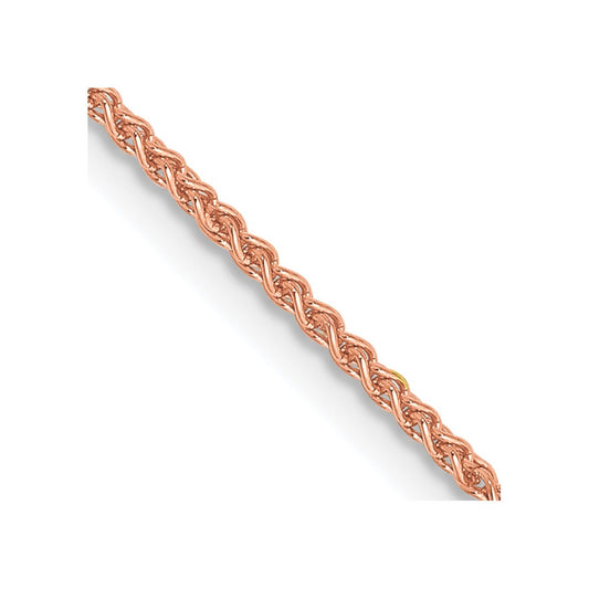 14K Rose Gold 20 inch 1.25mm Solid Polished Spiga with Lobster Clasp Chain