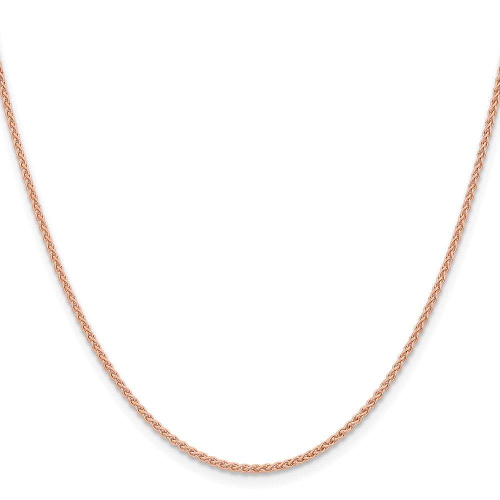 14K Rose Gold 20 inch 1.7mm Solid Polished Spiga with Lobster Clasp Chain
