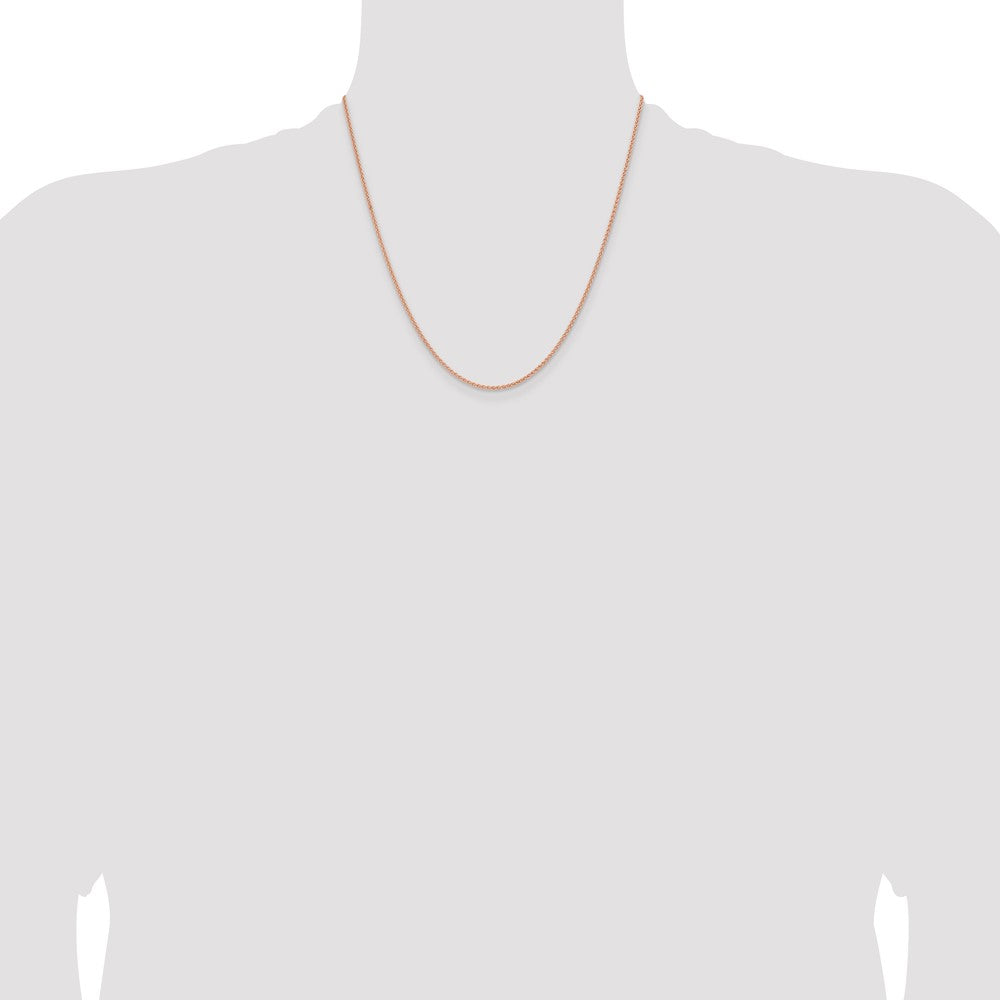14K Rose Gold 20 inch 1.7mm Solid Polished Spiga with Lobster Clasp Chain
