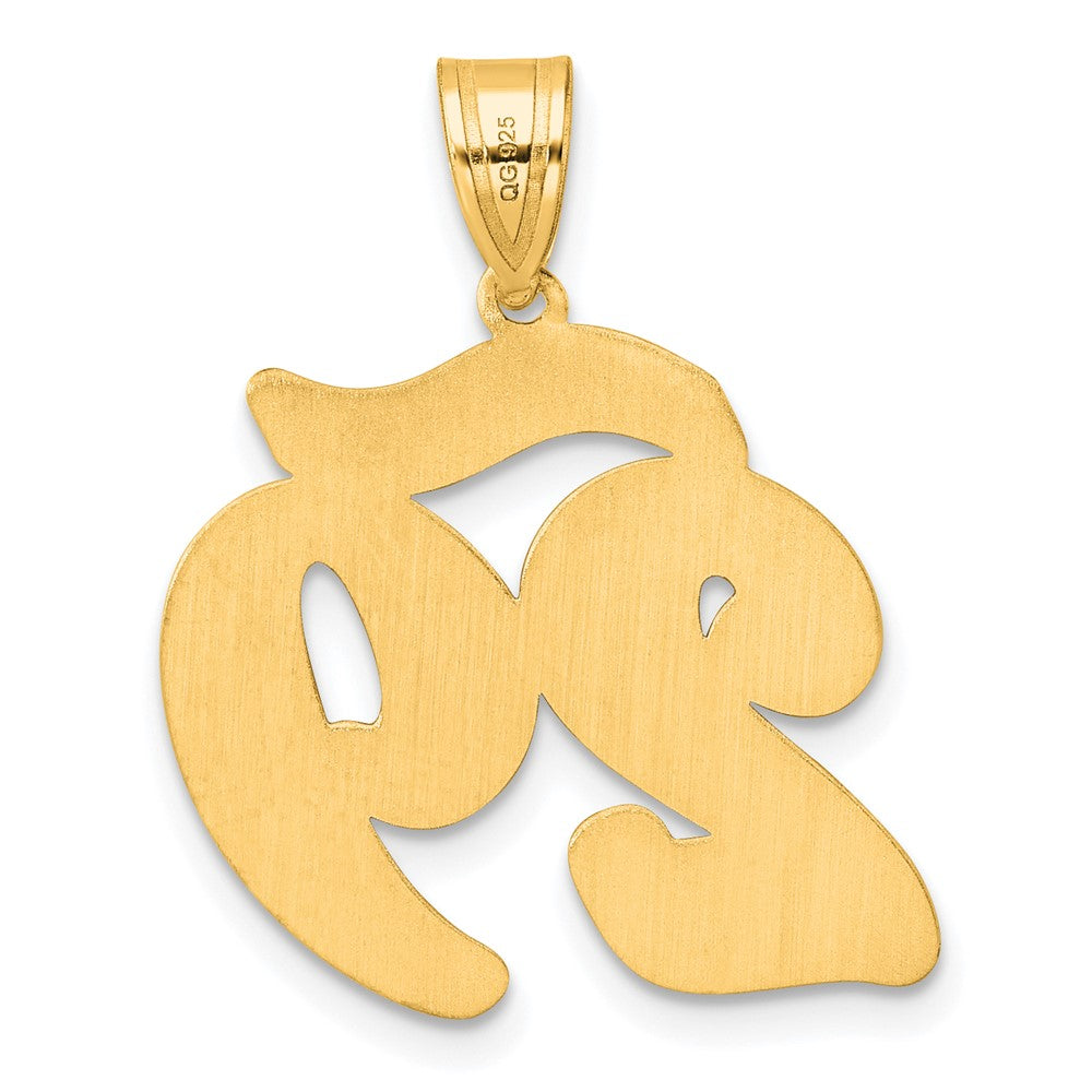 14k Brushed Border Script Number 29 Pendant