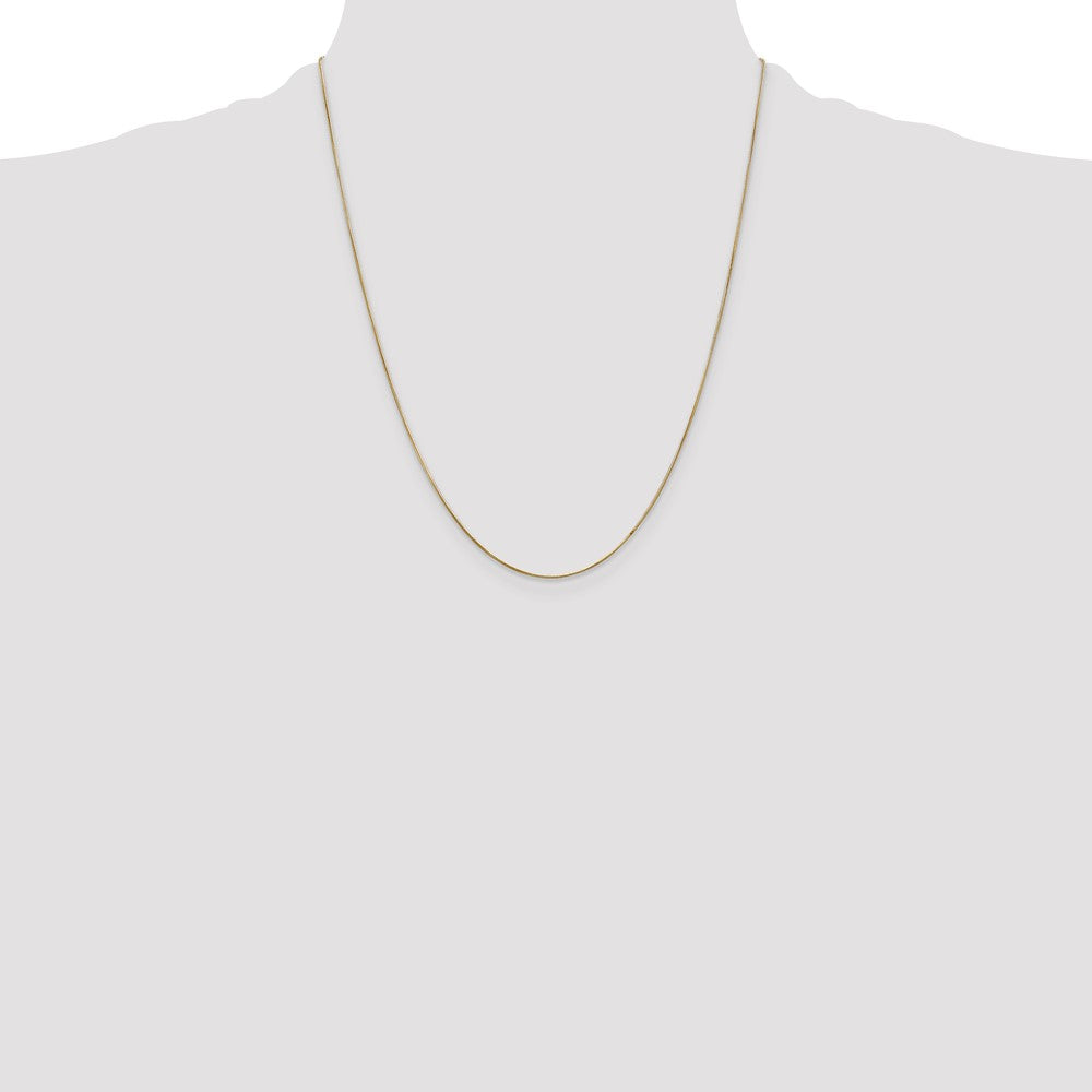 14K 22 inch .65mm Round Snake with Lobster Clasp Chain