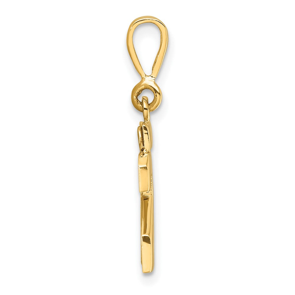 14k Small Polished Number 23 Charm