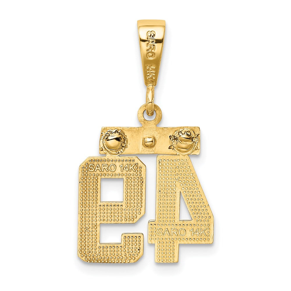 14k Small Polished Number 49 Charm