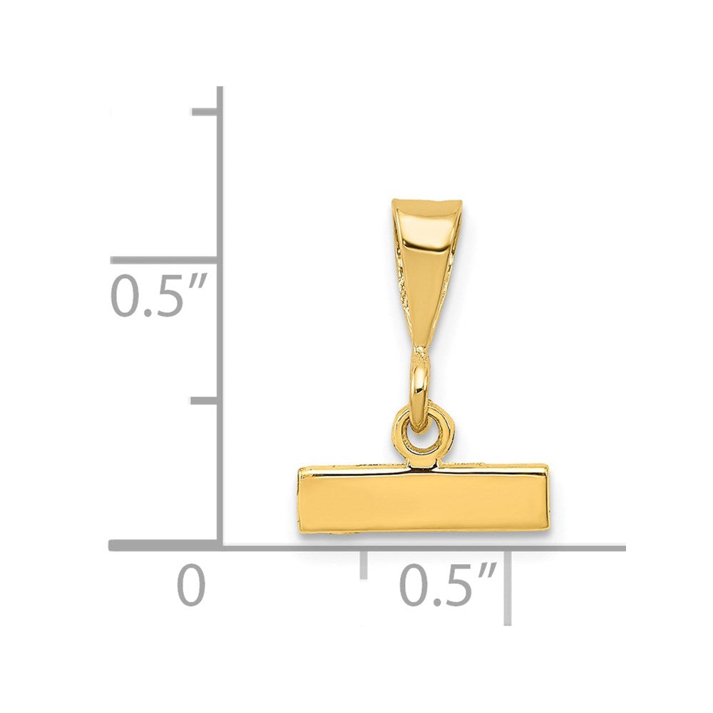 14k Small Polished Top Charm
