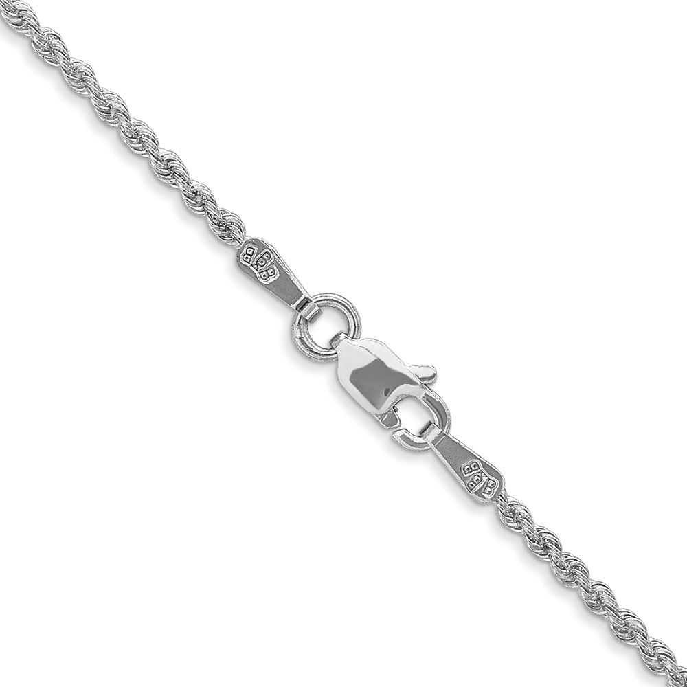 14K White Gold 24 inch 1.5mm Regular Rope with Lobster Clasp Chain