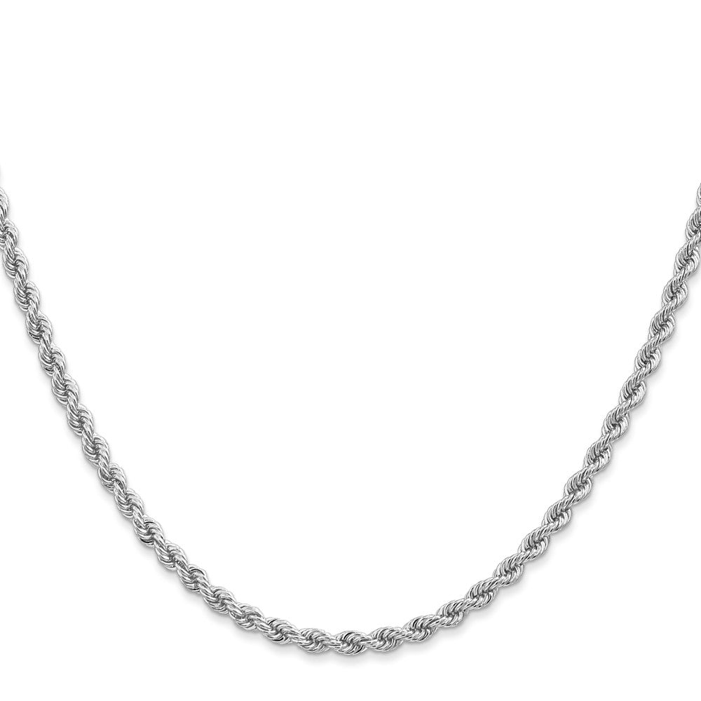 14K White Gold 18 inch 2.75mm Regular Rope with Lobster Clasp Chain