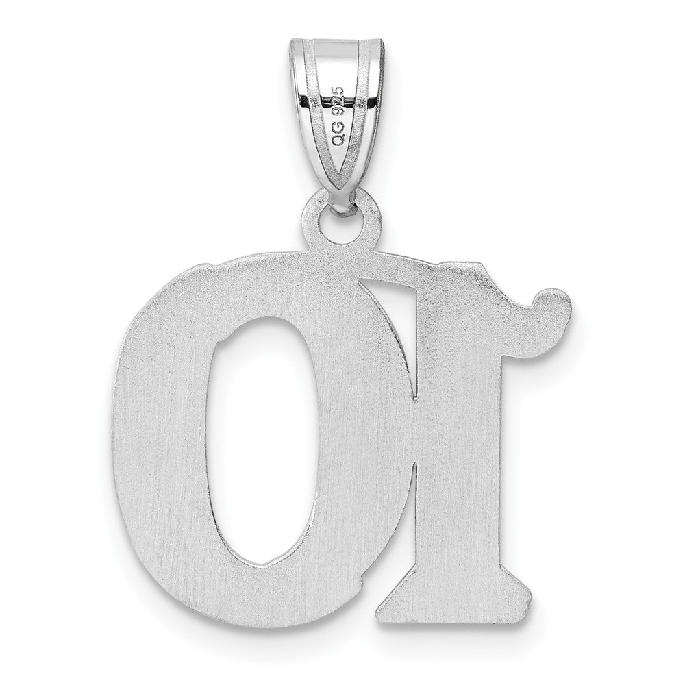 14kw Polished Etched Number 10 Pendant