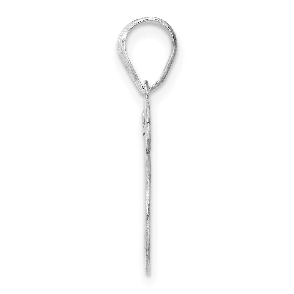 14kw Polished Etched Number 15 Pendant