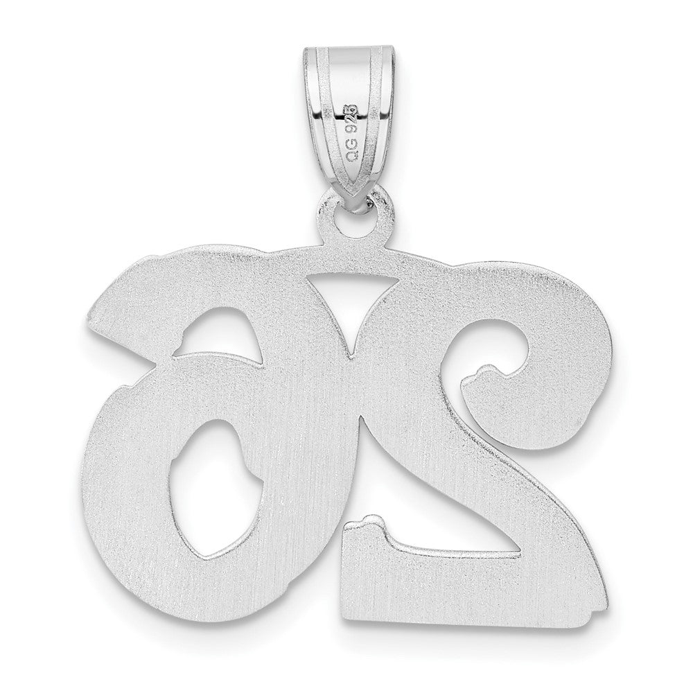 14kw Polished Etched Number 26 Pendant
