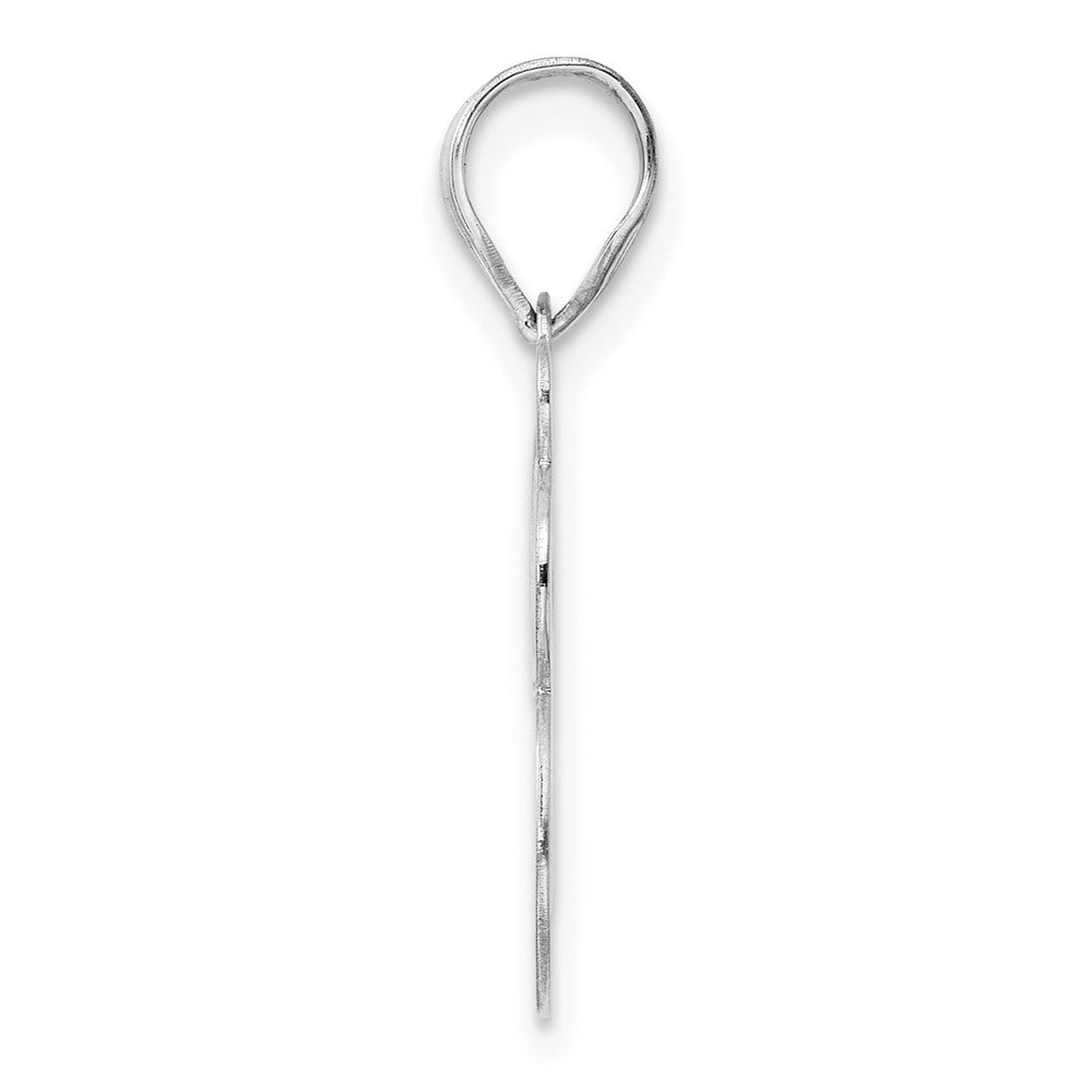 14kw Polished Etched Number 28 Pendant