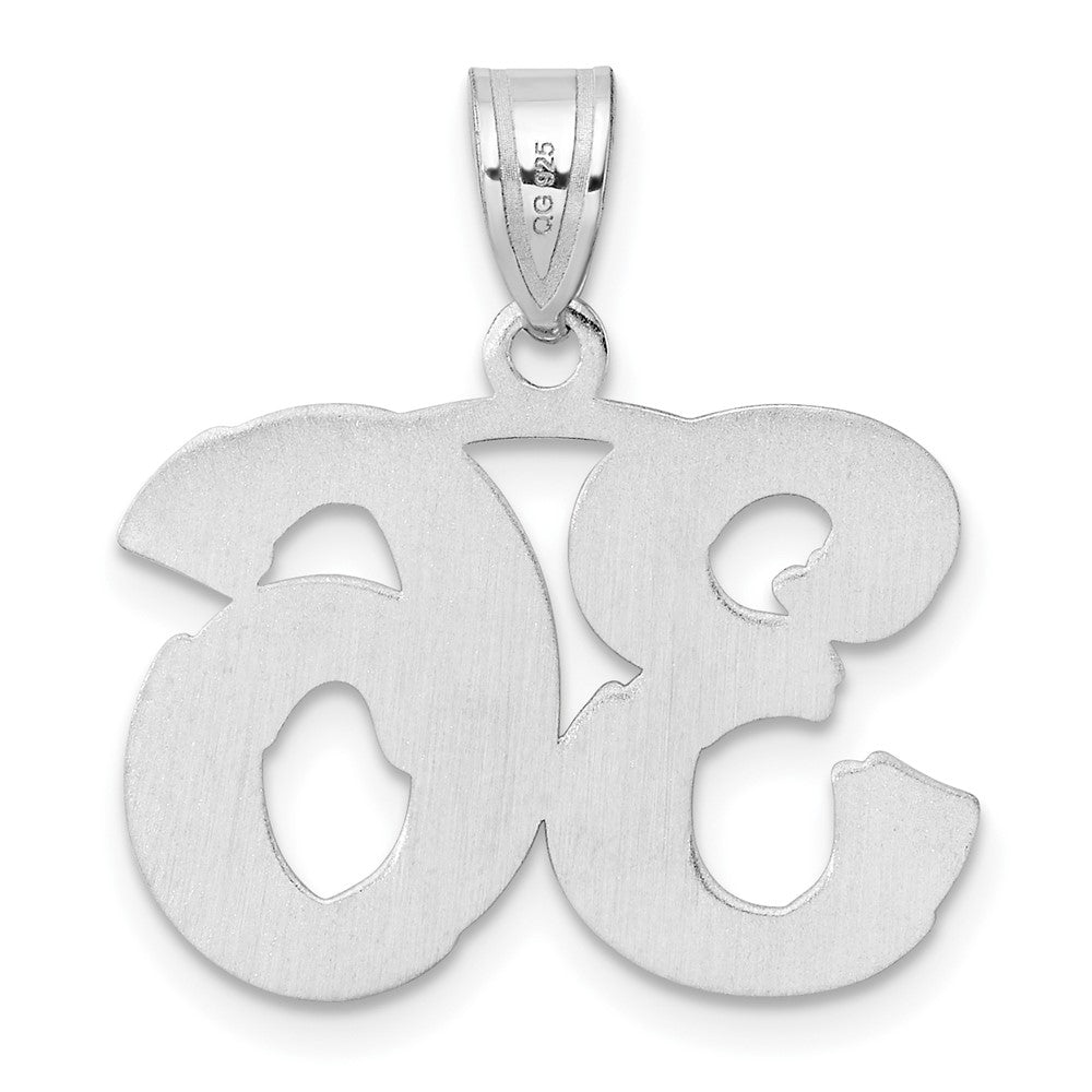 14kw Polished Etched Number 36 Pendant