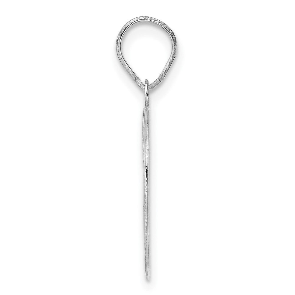 14kw Polished Etched Number 39 Pendant
