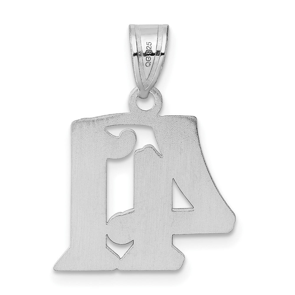 14kw Polished Etched Number 41 Pendant