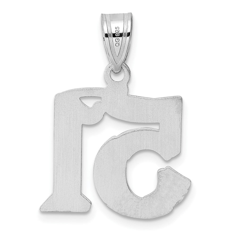 14kw Polished Etched Number 51 Pendant