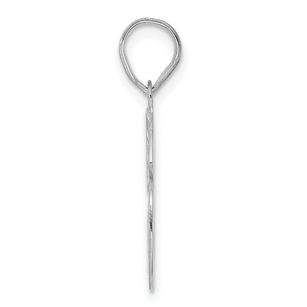 14kw Polished Etched Number 56 Pendant