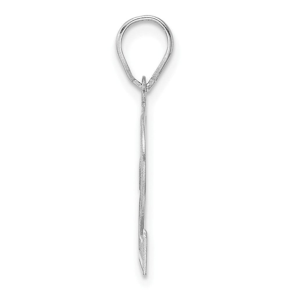 14kw Polished Etched Number 62 Pendant