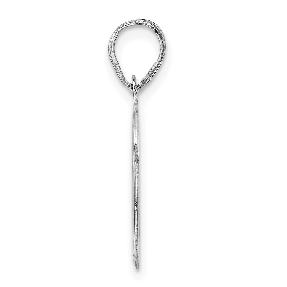 14kw Polished Etched Number 66 Pendant