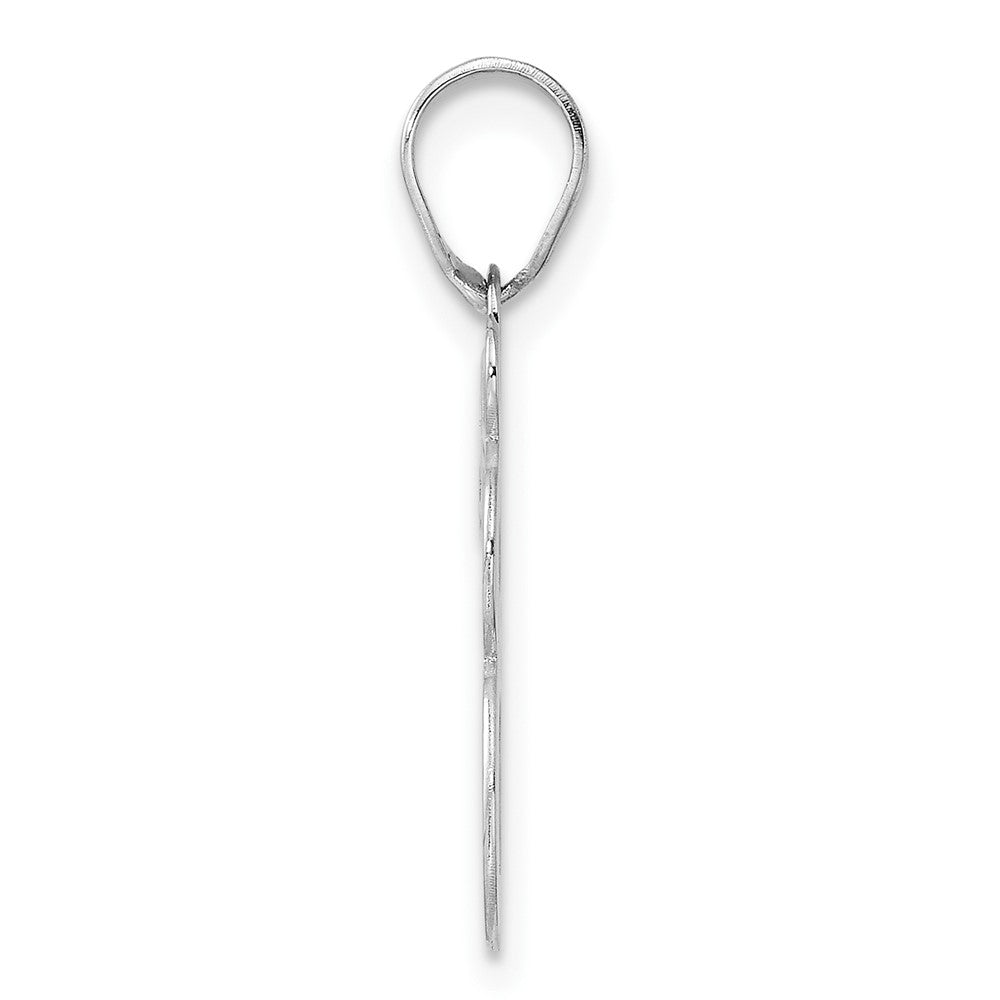14kw Polished Etched Number 78 Pendant