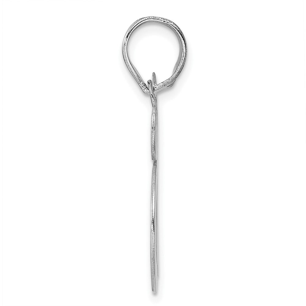 14kw Polished Etched Number 85 Pendant