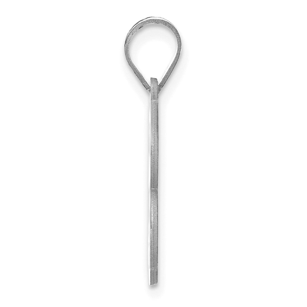 14kw Polished Etched Number 86 Pendant