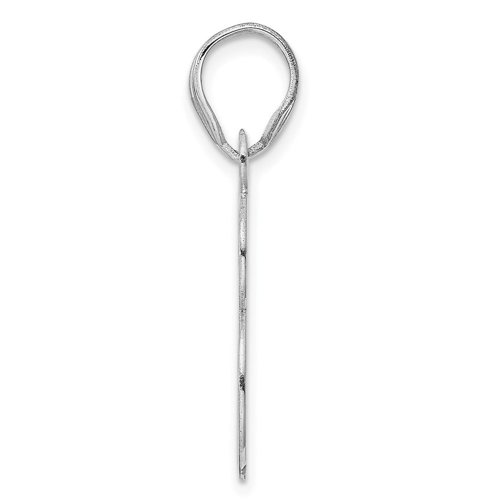 14kw Polished Etched Number 88 Pendant