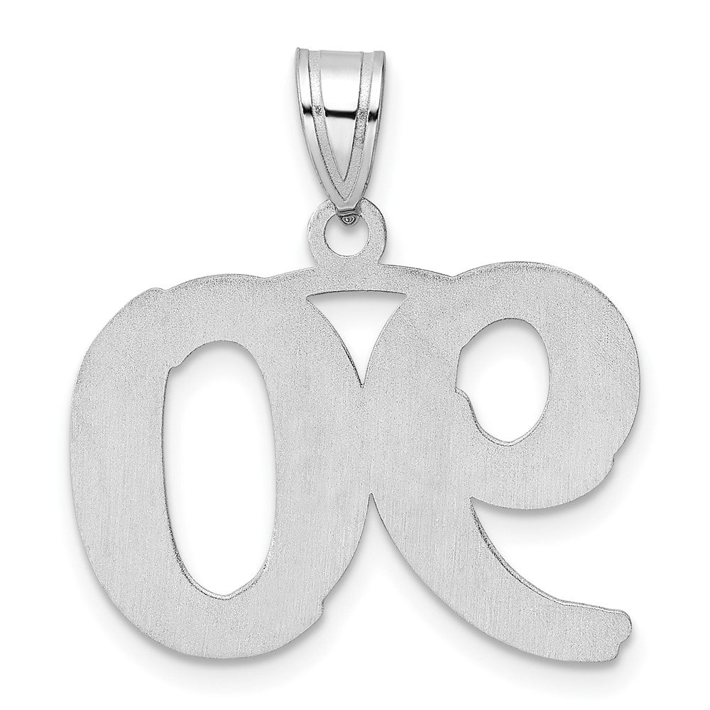 14kw Polished Etched Number 90 Pendant