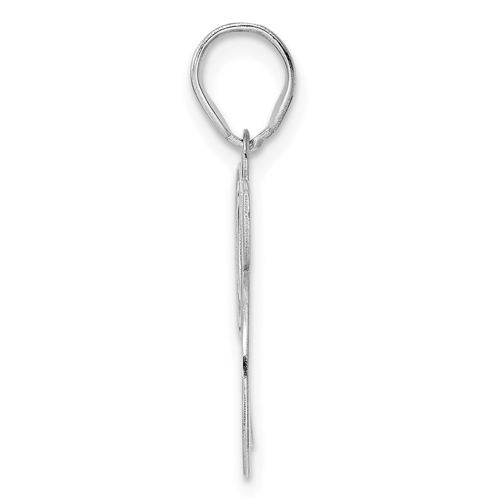 14kw Polished Etched Number 95 Pendant