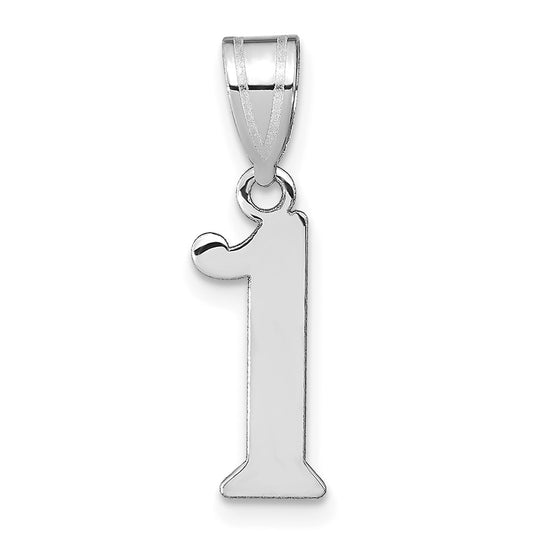 14kw Polished Number 1 Pendant
