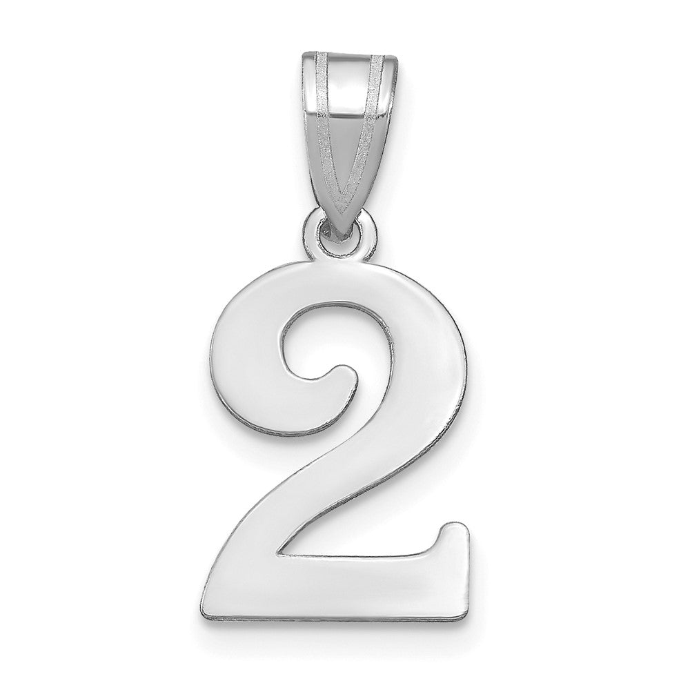 14kw Polished Number 2 Pendant