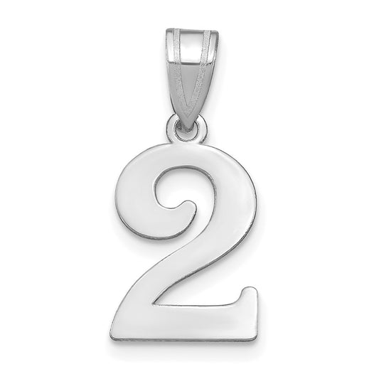 14kw Polished Number 2 Pendant