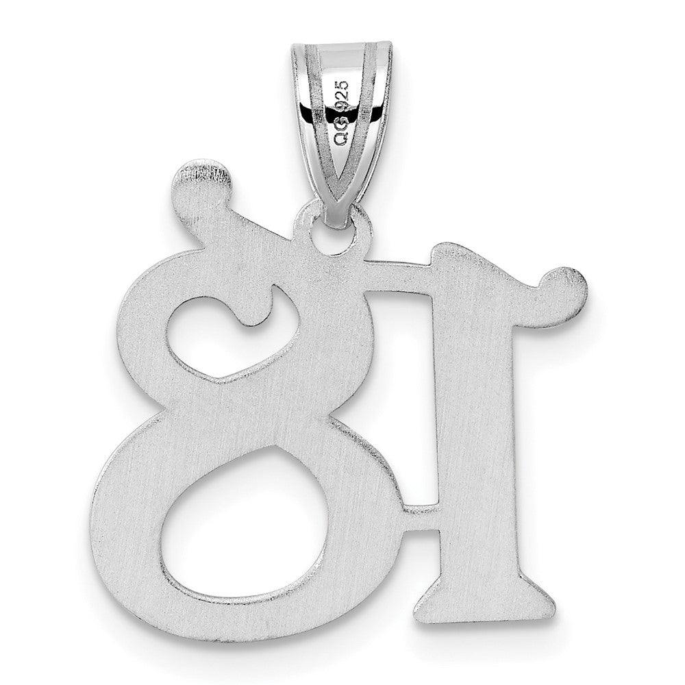 14kw Polished Number 18 Pendant