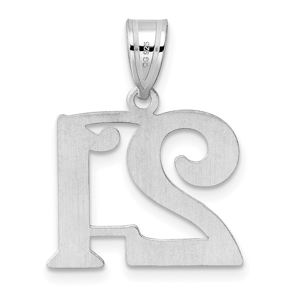 14kw Polished Number 21 Pendant
