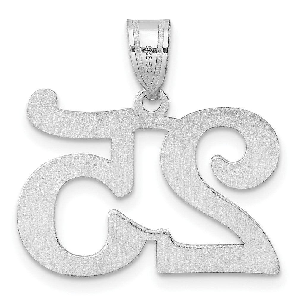 14kw Polished Number 25 Pendant