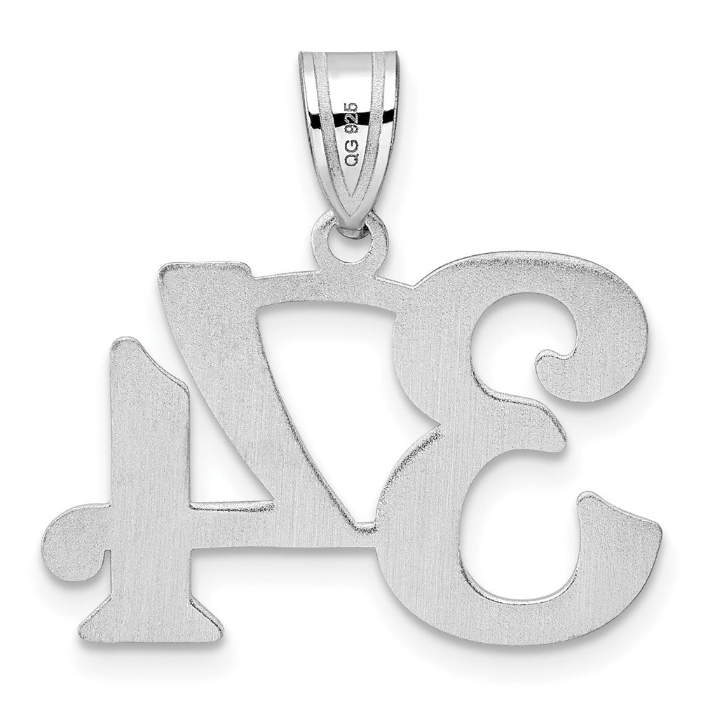 14kw Polished Number 34 Pendant