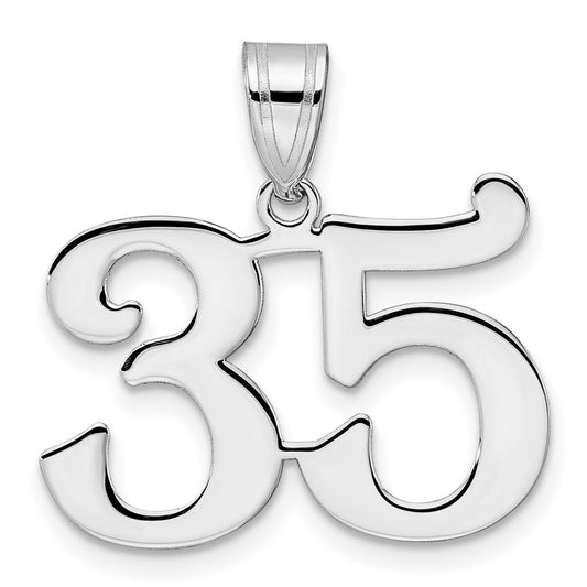 14kw Polished Number 35 Pendant